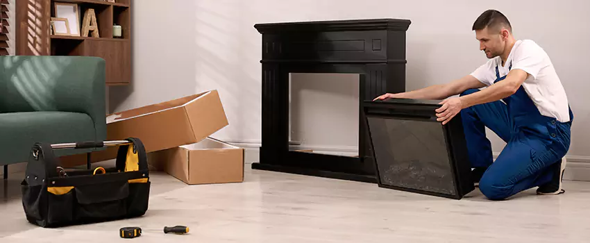 Old Rusted Metal Fireplace Repair And Replacement in Rowlett, TX