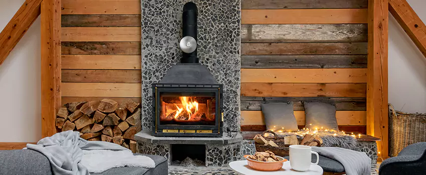 Thelin Hearth Products Direct Vent Gas Stove Fireplace Inspection in Rowlett, Texas